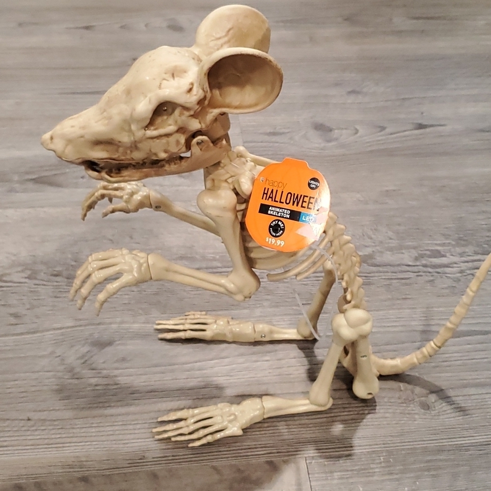Happy Halloween Animated Skeleton with LED Lights